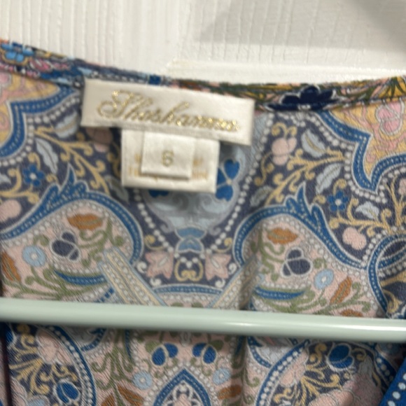 Shoshanna Atlas Hanky-Hem (Cornflower Multi) Midi Dress size 6 - Picture 2 of 5